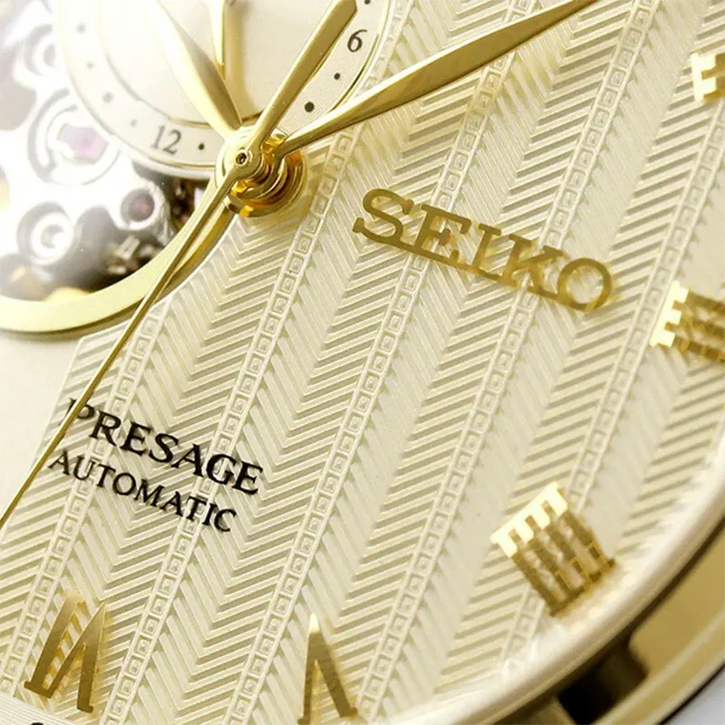 Seiko Presage Japanese Two-Tone Garden Open Heart Men's Watch- SSA464